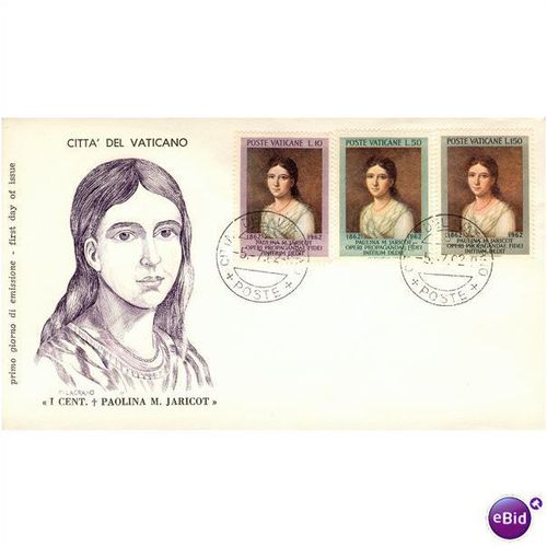 Vatican FDI cover 1962 - SG 382-384 - Death Centenary of Paulina M. Jaricot