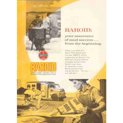 baroid 1959 national lead co oil engineering mud success vintage ad