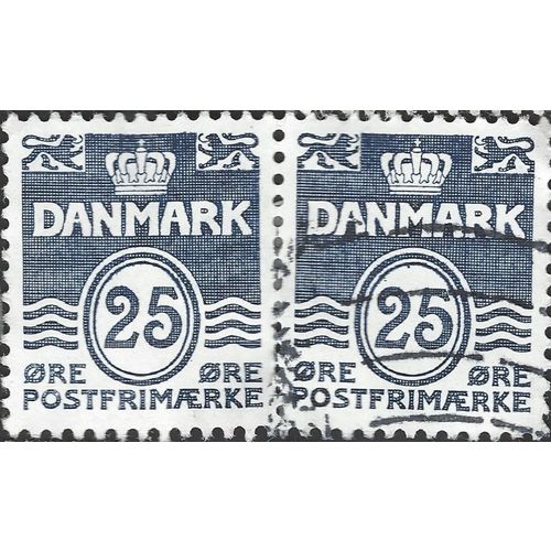 DENMARK, Wave design (pair), blue 1990, 25ore