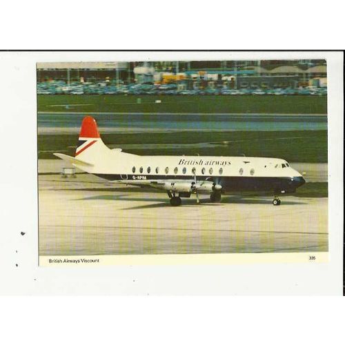 Aviation BRITISH AIRWAYS VISCOUNT Postcard by Skilton & Fry (335)
