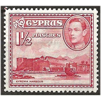 Cyprus 1938 SG155 1 1/2pi Carmine Mounted Mint . .. .