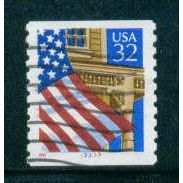 Used 2913 32c U.S. Flag Over Porch Fine CNS 33333 W0858