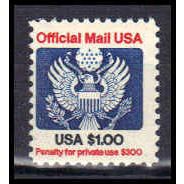 O132 $1 Eagle Barely Clears MNH KA1641