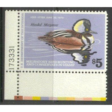 RW45 $5 Hooded Merganser Drake Very Fine MNH P#S B0479