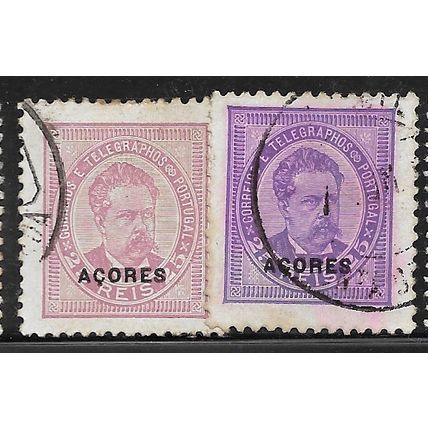 AZORES 1885 Michel 58a+58b - fine used (o)