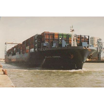 MV Atlantic Compass Leicester ACL Ship Rare Postcard