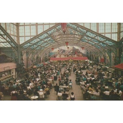 Biergarten German Beer Garden Hot Dog Stand Great Yarmouth Norfolk Postcard