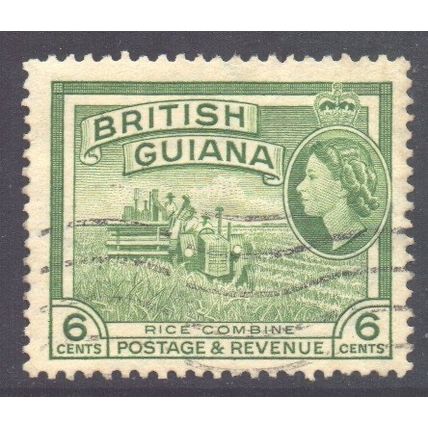 British Guiana Scott 258 - SG336, 1954 Elizabeth II 6c used