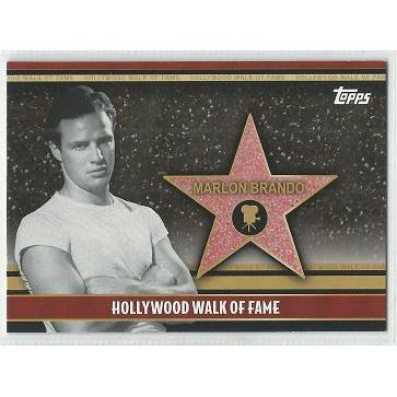 2011 TOPPS AMERICAN PIE ' HOLLYWOOD WALK of FAME ' card # 26 MARLON BRANDO