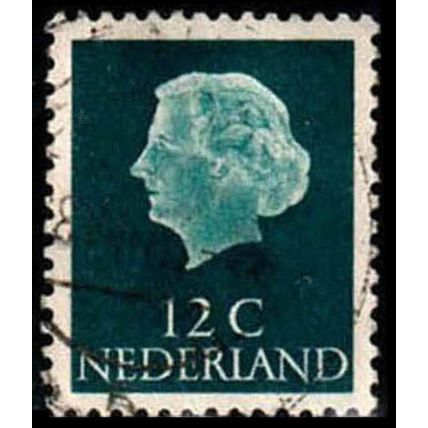 Netherlands 1954 Queen Juliana 12c Used Stamp.