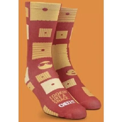 Cheez-It Crackers Novelty Unisex Crew Socks-Kelloggs Promo-NWT-FAST SHIPPING
