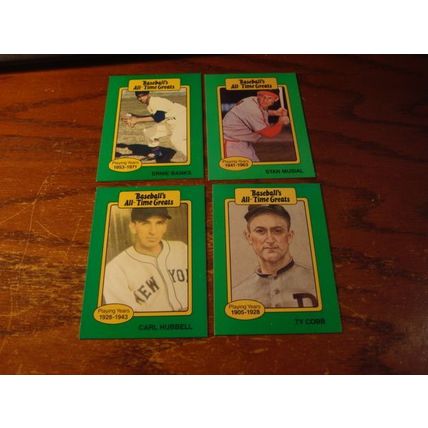 1987 Hygrade, All Time Greats, 12-Cards, BANKS/COBB/HUBBELL, ++