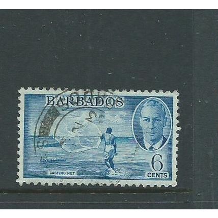 barbados stamps sg275 sg 275 used 1950 6c