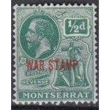 Monserrat 1917 1/ 2c o/w WAR STMP (red) Definitive SG 60 L/M/Mint