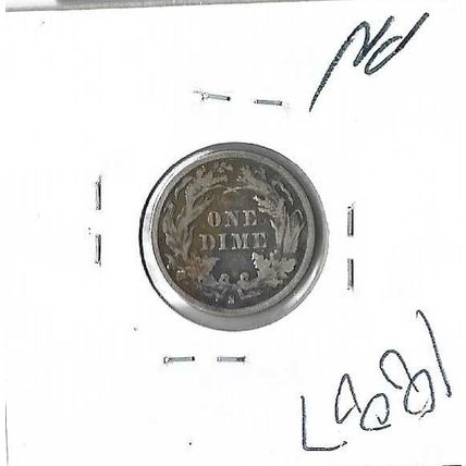 1887 US Seated liberty dime VF