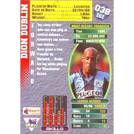 Merlin Premier Gold English Premier League 1996/97 Terry Phelan