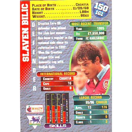 Merlin Premier Gold English Premier League 1996/97 Slaven Bilic