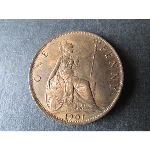 1901 QUEEN VICTORIA ONE PENNY - COIN - 7. O
