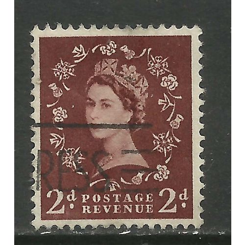 GB 1953 QE2 2d Red Brown wilding wmk 153 SG 518.( M481 )