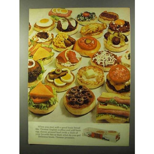 1971 Thomas' English Muffins Ad - Good Basic Bread