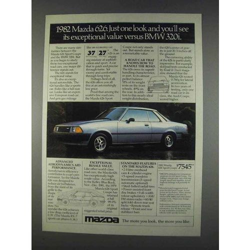 1982 Mazda 626 Sport Coupe Ad - Just One Look