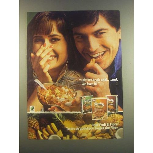 1985 Post Fruit & Fibre Cereal Ad - We Love It