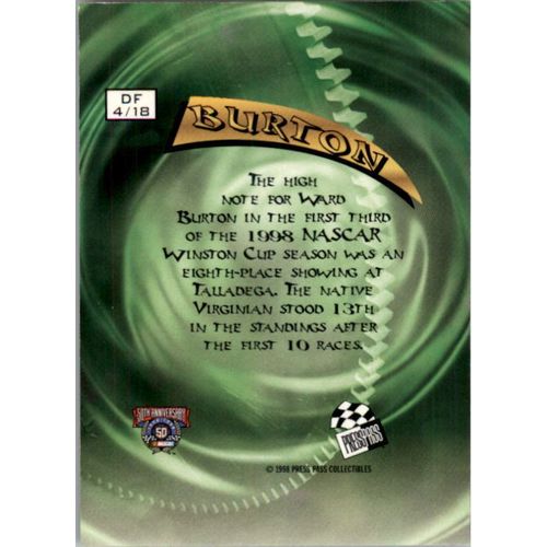 1998 Press Pass VIP Ward Burton Driving Force #DF4/18