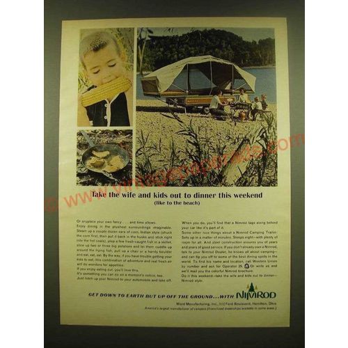 1966 Nimrod Camping Trailer Ad - Take the wife and kids out to dinner
