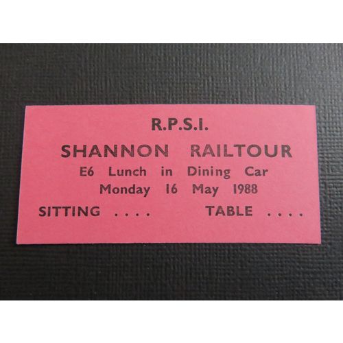 Railway Preservation Society of Ireland Shannon Rail Tour 1988 Ticket #3