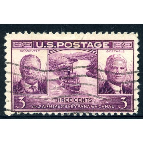 USA 1939 Panama Canal Opening — 25th Anniversary, 3c, Scott 856, Used
