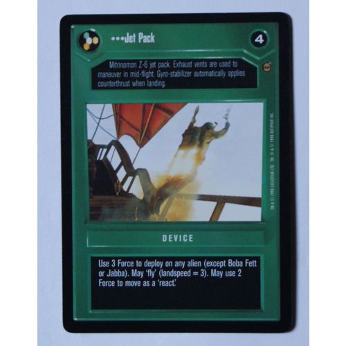 Star Wars CCG: Jabba's Palace Limited # Jet Pack (A) 1998 dark Decipher