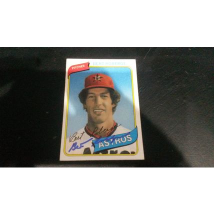 1980 Topps Card # 329 Bert Roberge Autograph 202102191754 Houston Astros
