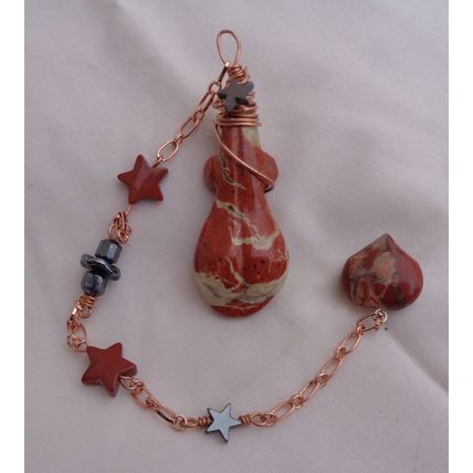 Handmade Gemstone Pendulum Night Goddess Energy Cord Metaphysical Chakracord