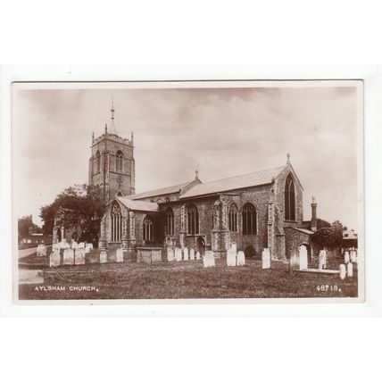 Aylsham Church Postcard 1957 RP Norfolk