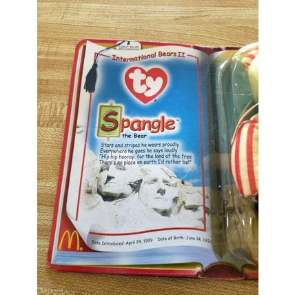 TY Teenie Bean Babies McDonalds 2000 Spangle the Bear New in Package