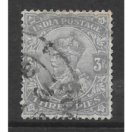 INDIA 1911 3p GREEN SG 152 FINE USED#3