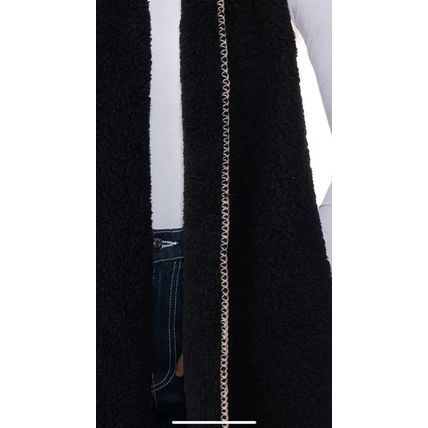 JENNI Womens Solid Sherpa Scarf Black One