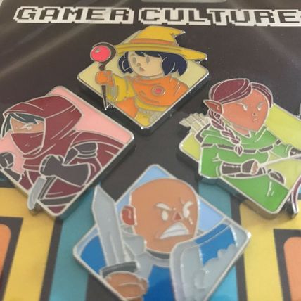 New Gamer Culture 4 Pin Set - Cute Link, Assasins Creed, etc
