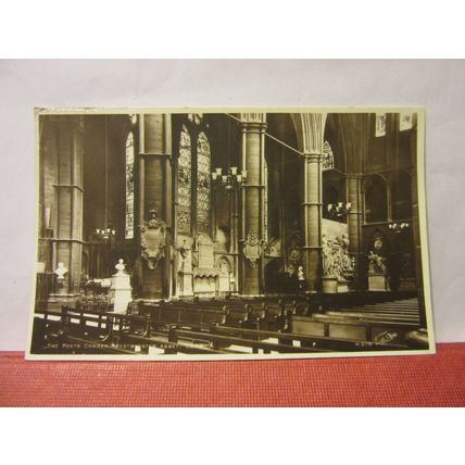 POETS CORNER, WESTMINSTER ABBEY, LONDON unused vintage postcard by Walter Scot =