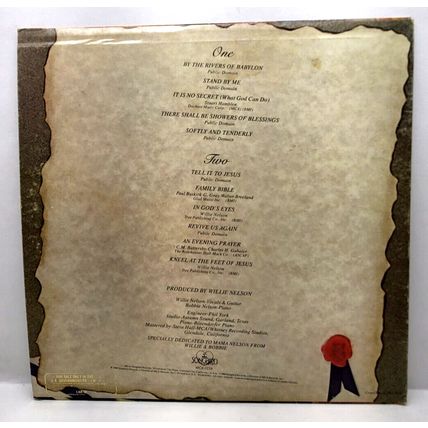 WILLIE NELSON Family Bible 1980 LP Vinyl Record US Gov. PX Overseas Only Edition