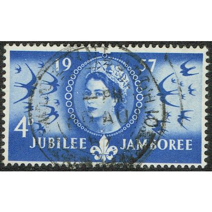 1957 World Scout Jubilee 4d Ultramarine SG558 FU