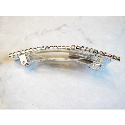 Art deco rectangle shaped crystal hair barrette clip bridal clip bridal