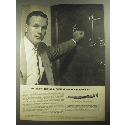 1956 Lockheed Super Constellation Airplane Ad - Mr. Terry Brennan