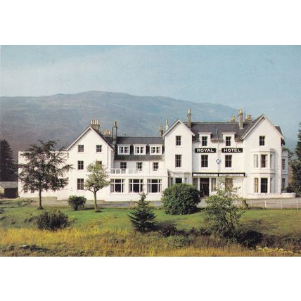 Royal Hotel Tyndrum Perthshire Postcard used VGC
