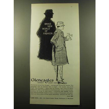 1959 Gleneagles Harway Short Coat Ad - Brave new world of fashion