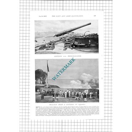 The School Of Gunnery Shoeburyness Essex - 1897 Article