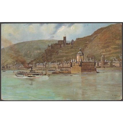 Gutenfels und die Pfalz, Kaub, c.1910 - Von König AK