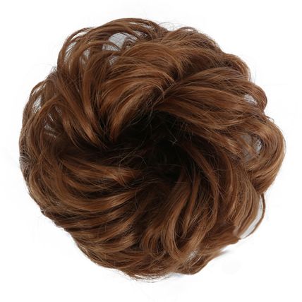 Synthetic Messy Bun Hair Piece, Ladies Hair Scrunchie COPPER BROWN 6