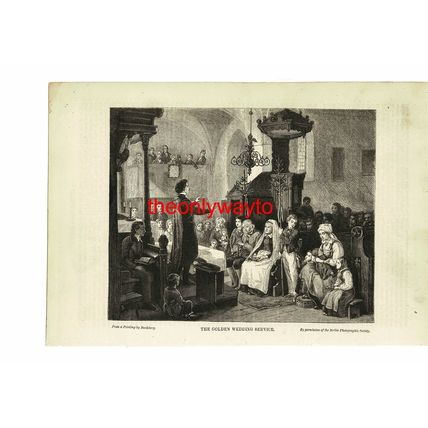 Golden Wedding Service, Inspirational Book Illustration (Print), 1872