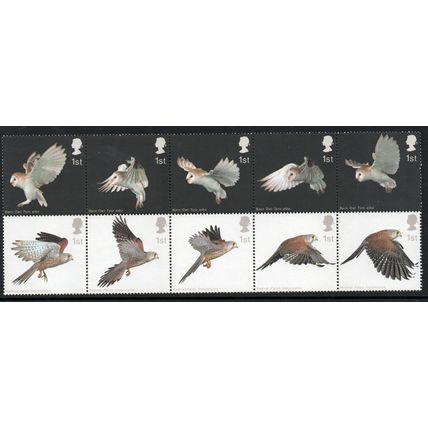 Sg2327 -Sg2336 Birds of Pray set mint never hinged (RA )